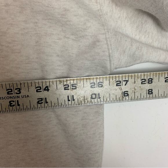 Athleta women's 1x cozy 1/4 zip pullover sweatshirt gray cream prep Lulu athleti - Picture 10 of 11